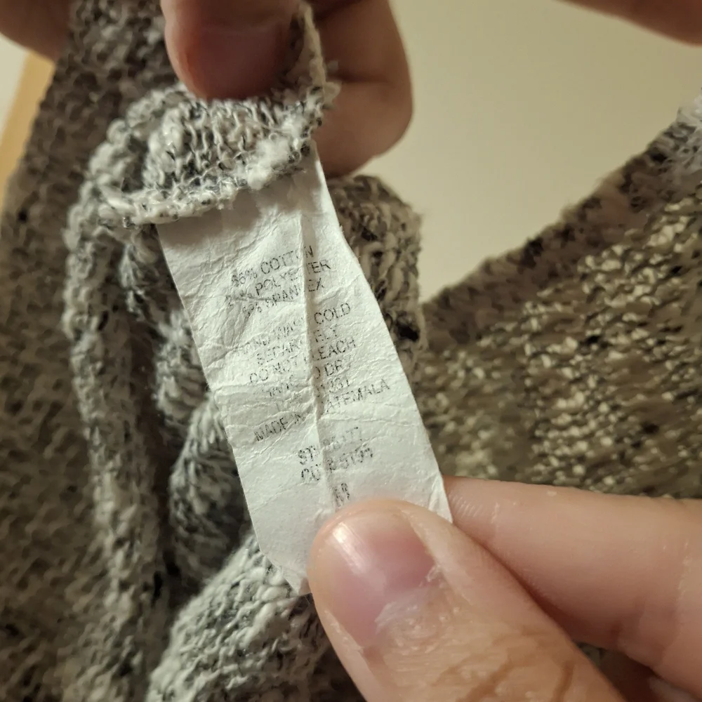 Charlotte Russe Gray Smocked Tie Front Blouse